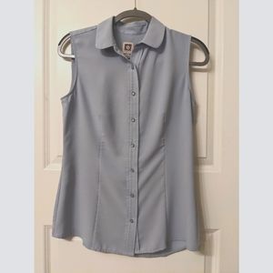 Anne Klein Women's Sleeveless Button Front Blouse